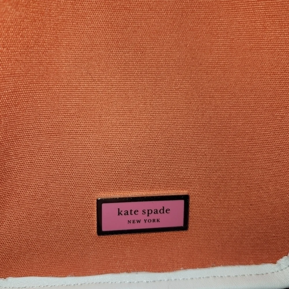 NWOT Kate Spade Orange and White Women's CROSS-BODY purse with clutch